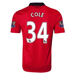 13-14 Manchester United 34 COLE Home Jersey Shirt - Official Replica