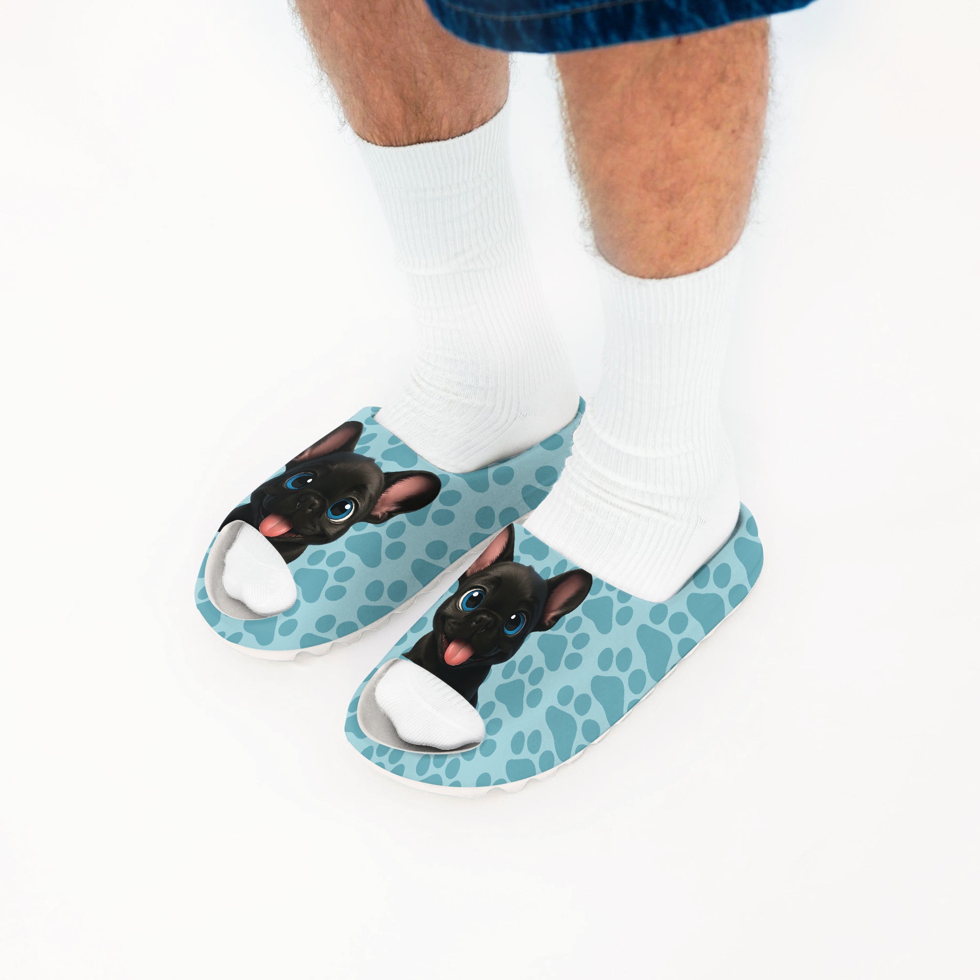 Street-Ready Comfortable Spock - Slide Sandals for French Bulldog Lovers