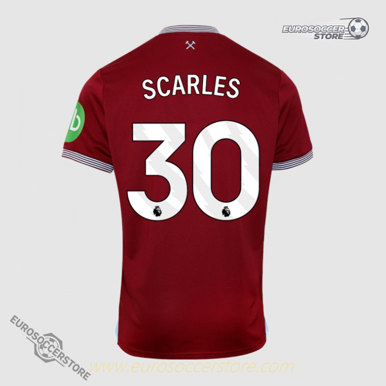 West Ham United Home SCARLES 30 Football Jersey for the 25-26 Season
