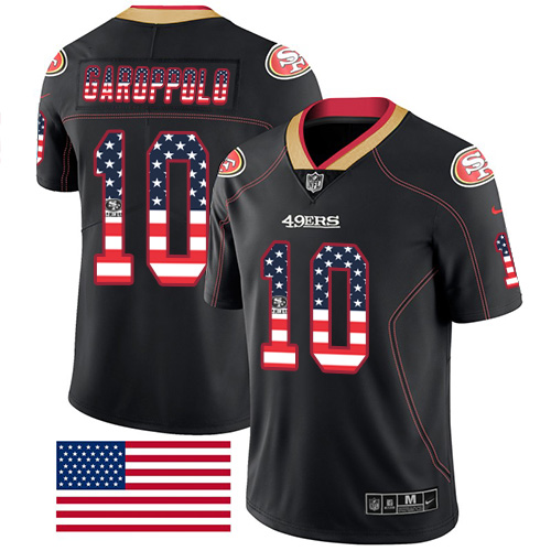 Premium NFL SF 49ers #10 Jimmy Garoppolo Black Limited Jersey