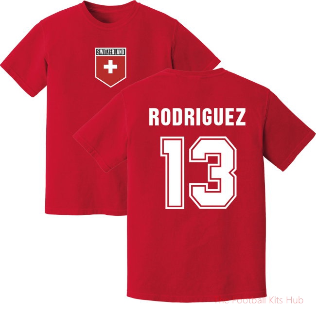 Men Rodriguez Switzerland Training Jersey (Red)