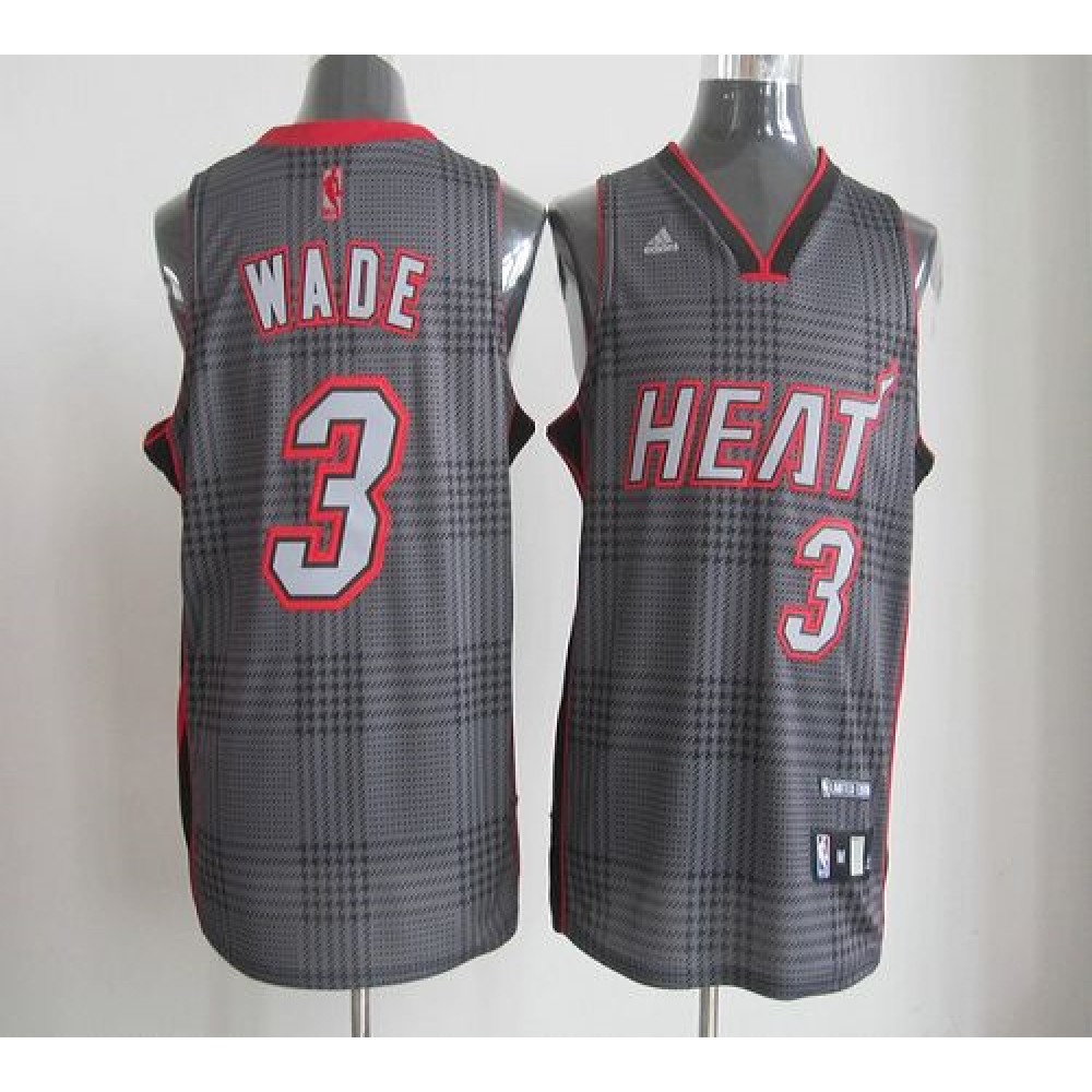 Heat #3 Dwyane Wade Black Rhythm Fashion Stitched NBA Jersey