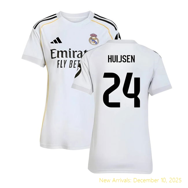 2025-2026 Real Madrid Home Shirt - Genuine Uniform (Huijsen 24) -...