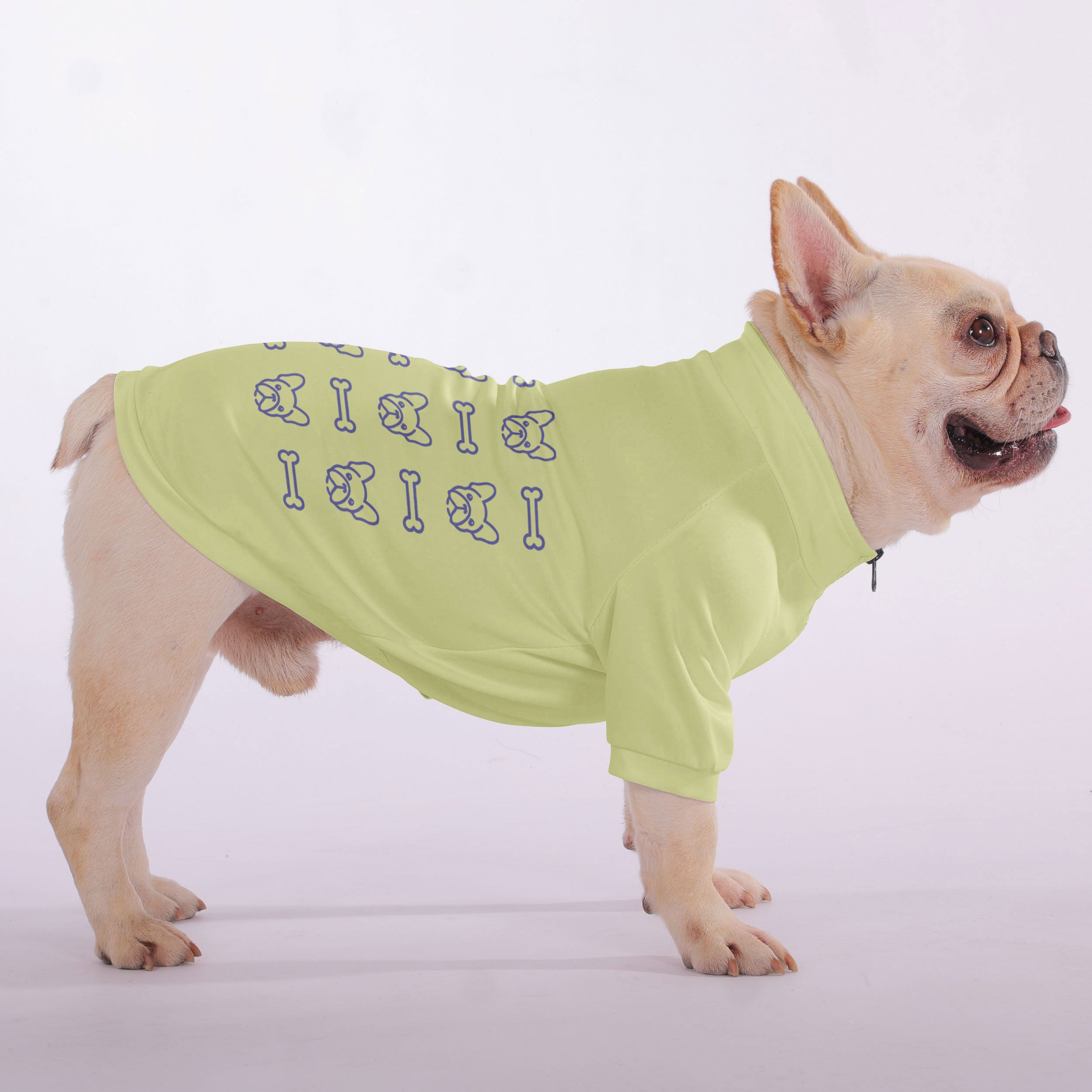 French Bulldog Yoda Snuggly Zip Up Sweatshirt For French Bulldogs Durable Dog Item