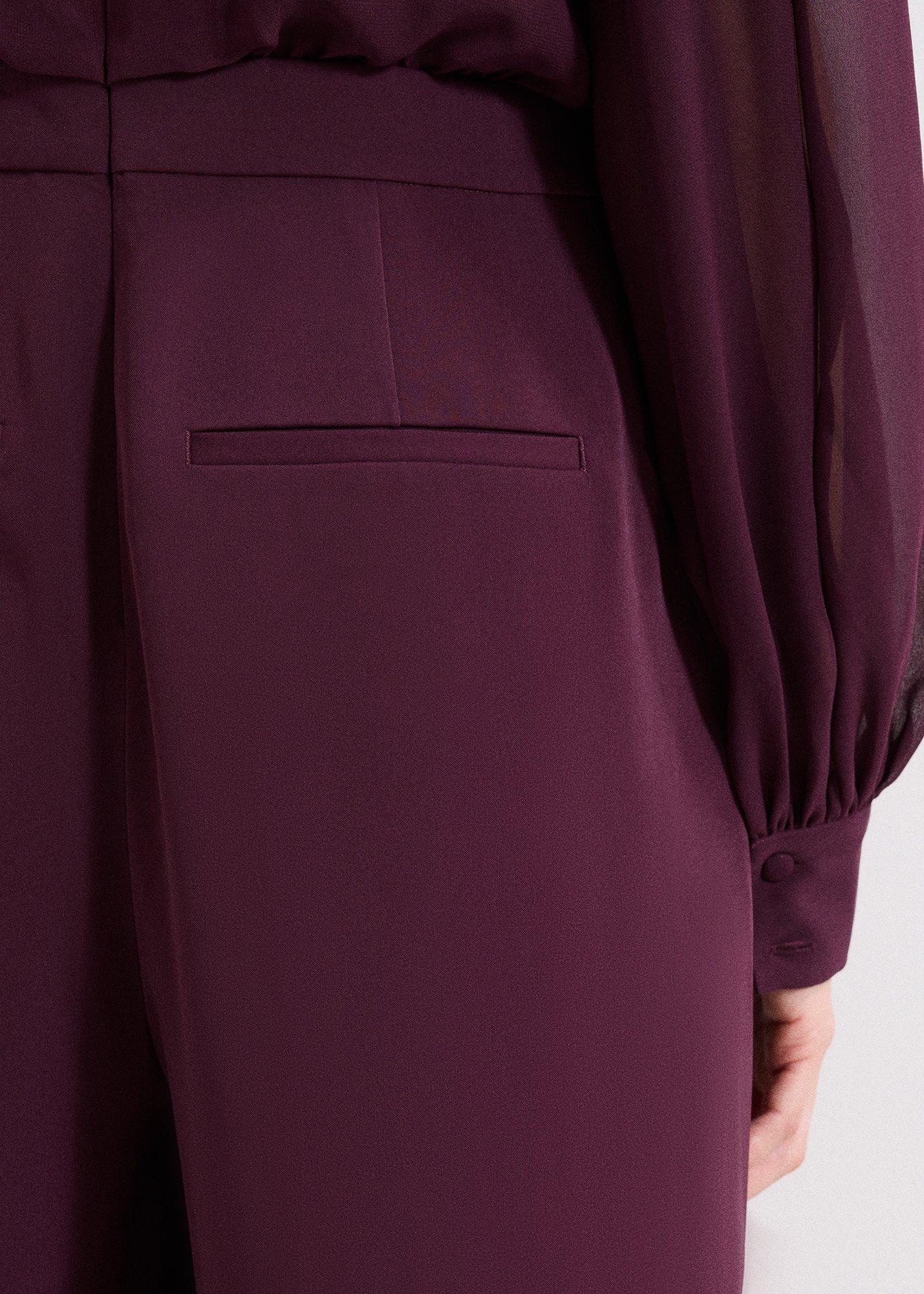 Petite Emily Burgundy Diamonte Button Jumpsuit