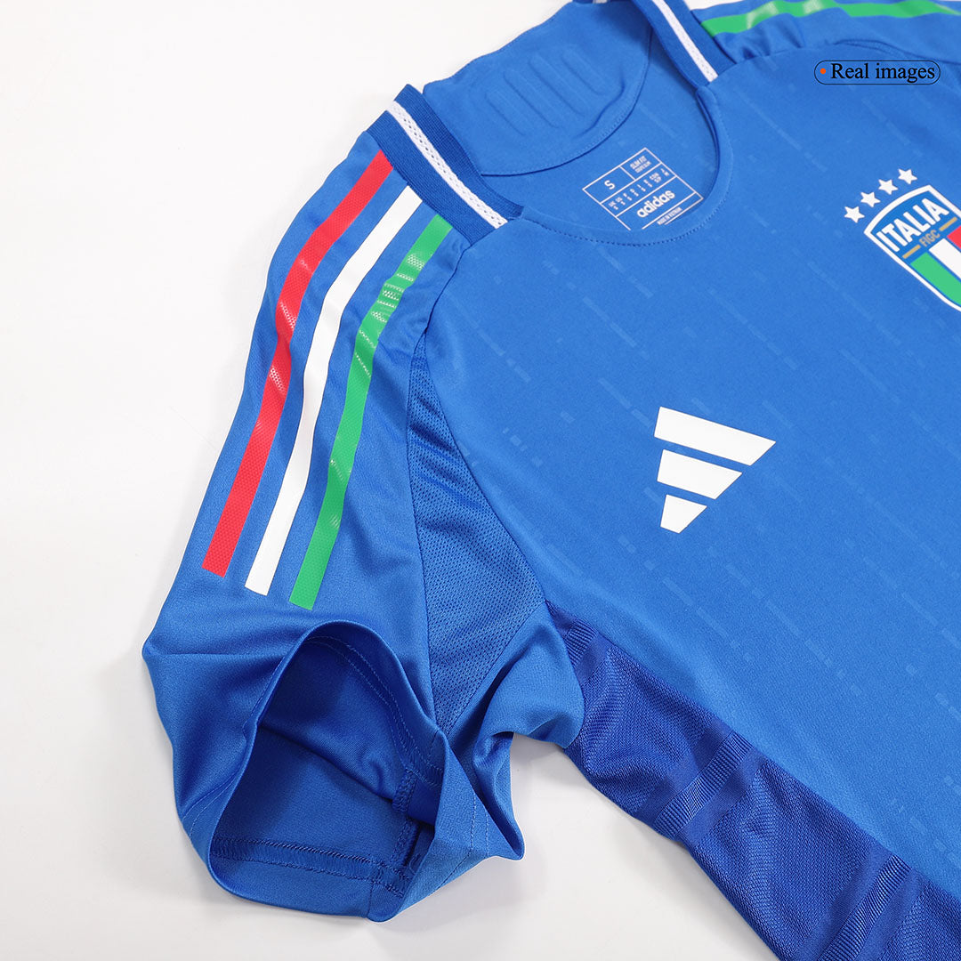 Player Version CHIESA #14 Italy Home Soccer Jersey Euro 2024Authentic