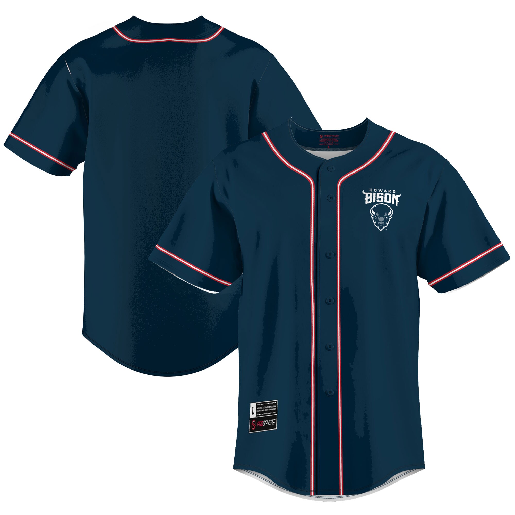[DDG] Howard Bison GameDay Greats Lightweight Baseball Jersey - Blue