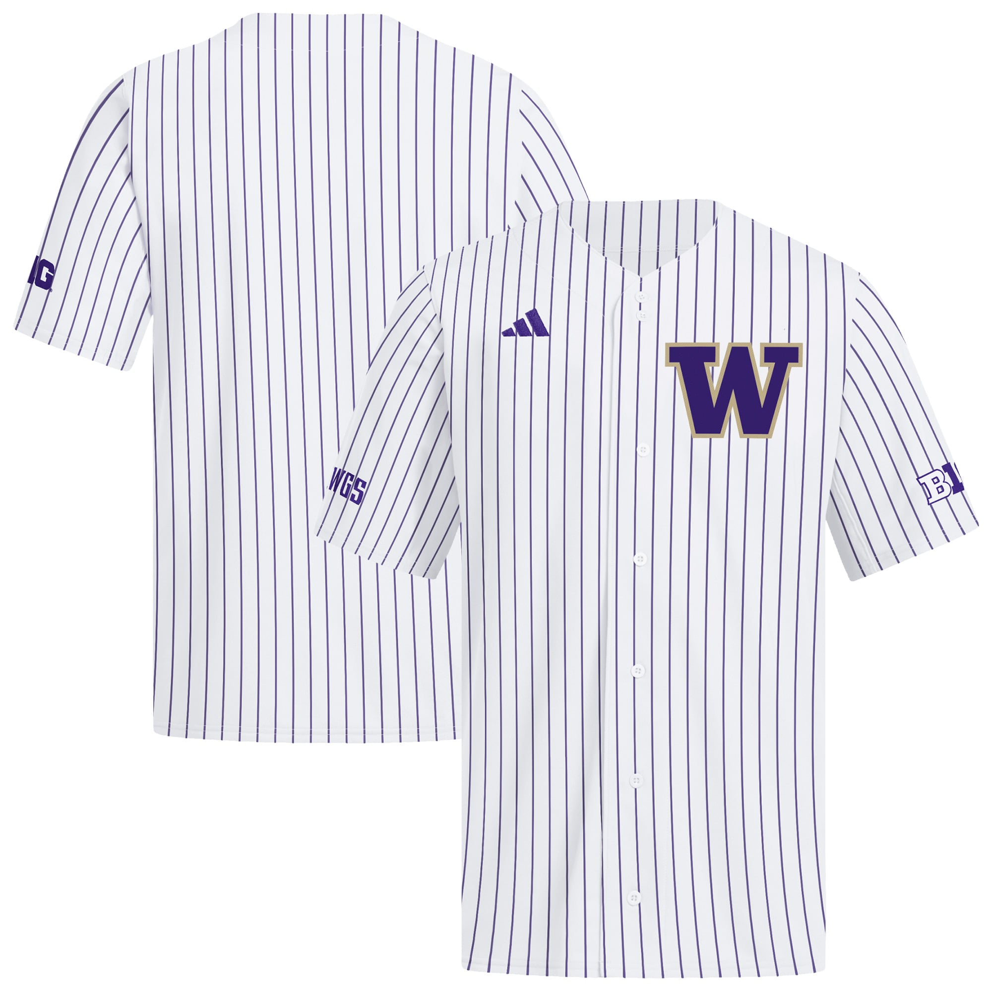 Washington Huskies adidas Home Replica Baseball Jersey - White