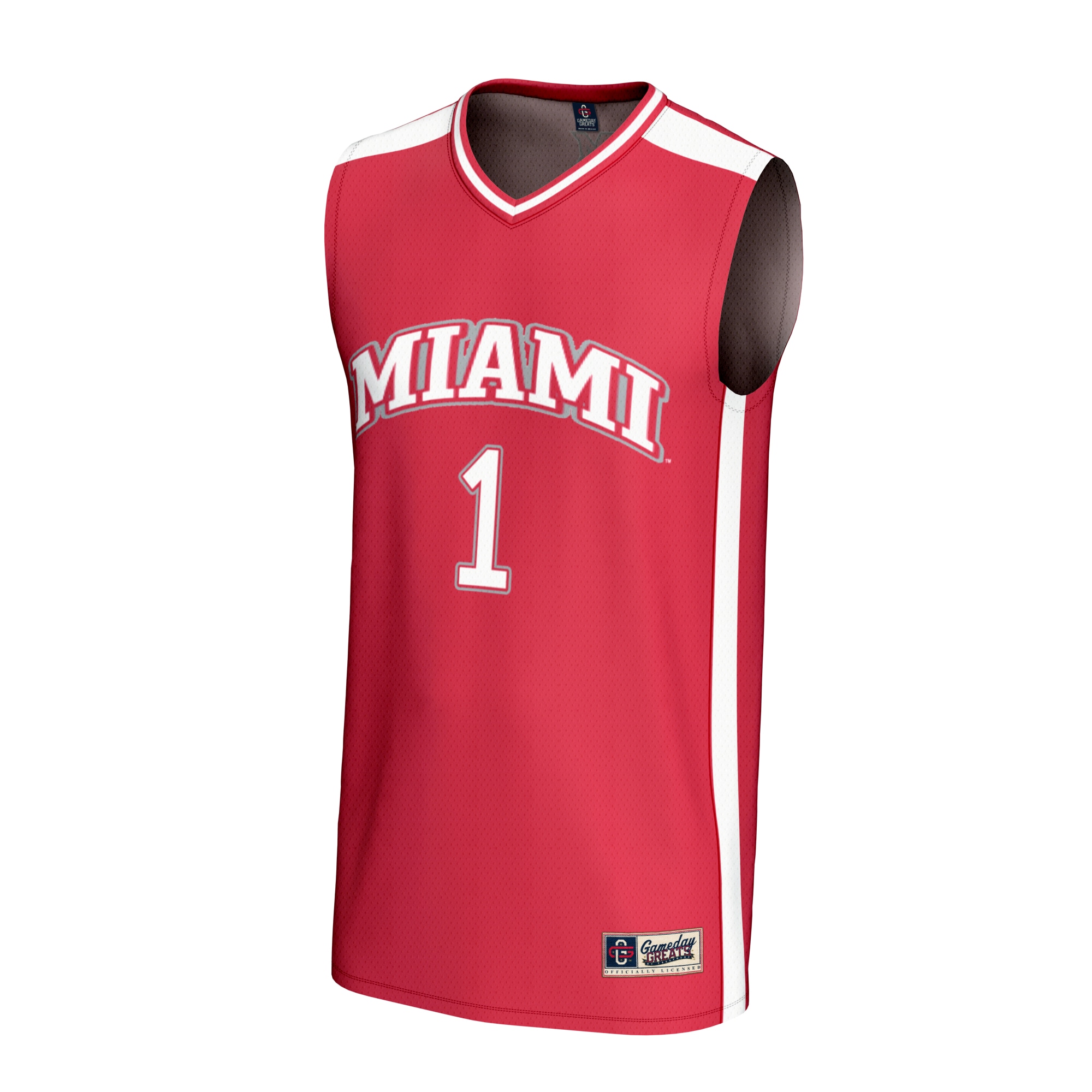 [NJP] Miami University RedHawks GameDay Greats Youth Lightweight Collegiate Basketball Fashion Jersey - Red