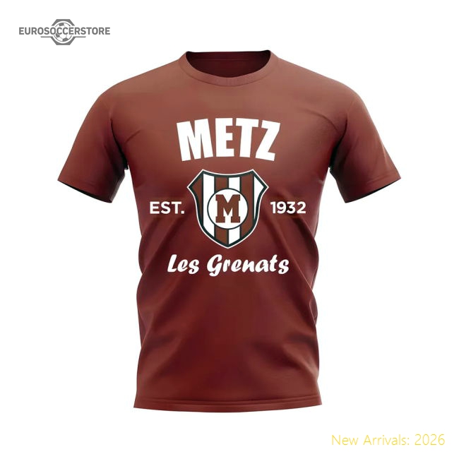 Best-Selling Metz Established Football T-Shirt (Maroon)