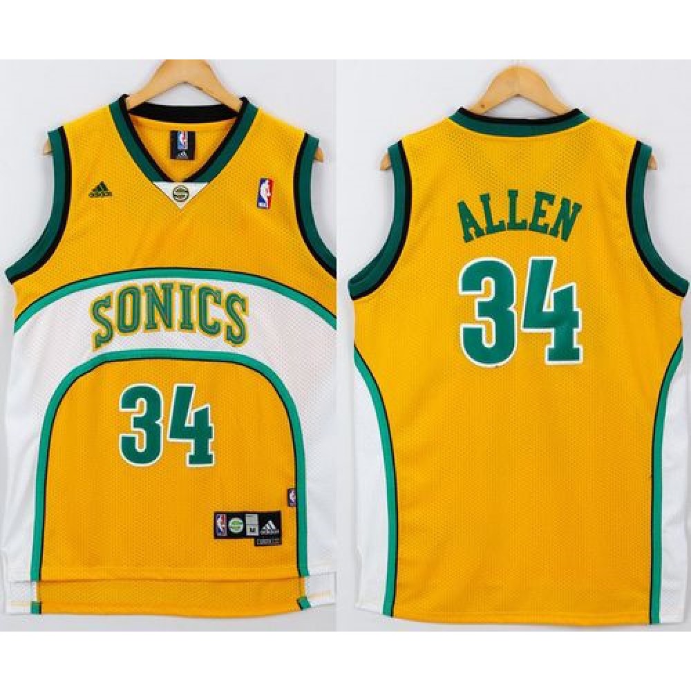 Collector's Item Vintage Men's OKC Thunder #34 Ray White Basketball Jersey