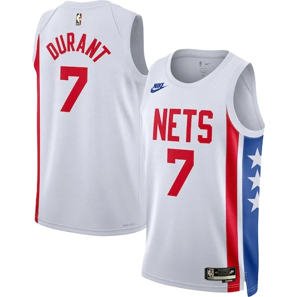 Kevin Durant BKN Swingman Jersey - superior stylish - White sports
