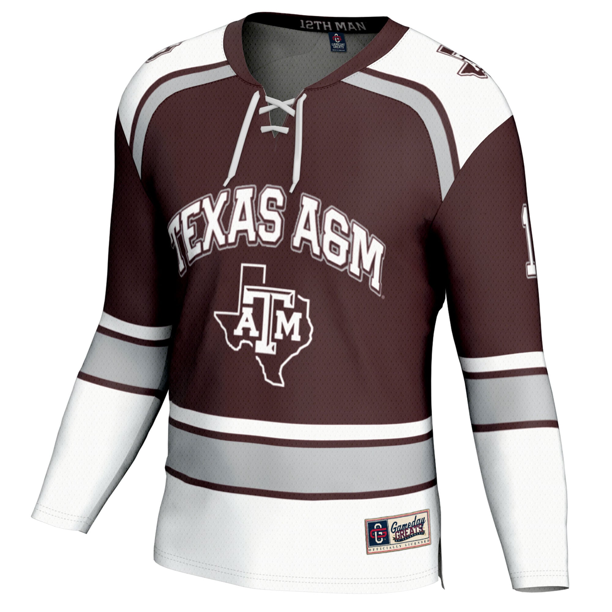 [DDG] Texas A&M Aggies GameDay Greats Youth Hockey Fashion Jersey - Maroon