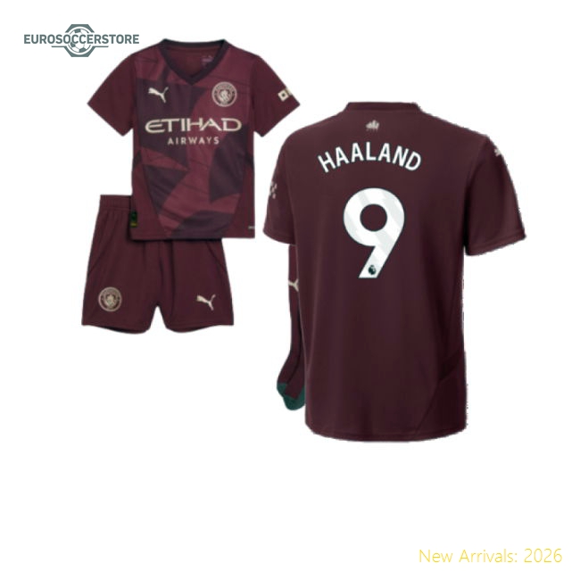 Man City Haaland Hypoallergenic Mini Jersey Performance Fabric