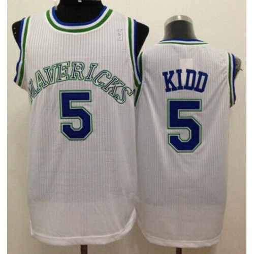 White Dallas Mavericks #5 Mavericks Jersey - Fabric Basketball Jersey
