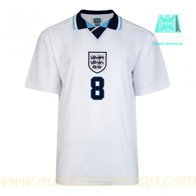 England National Team Home Jersey Replica (Gascoigne 8)