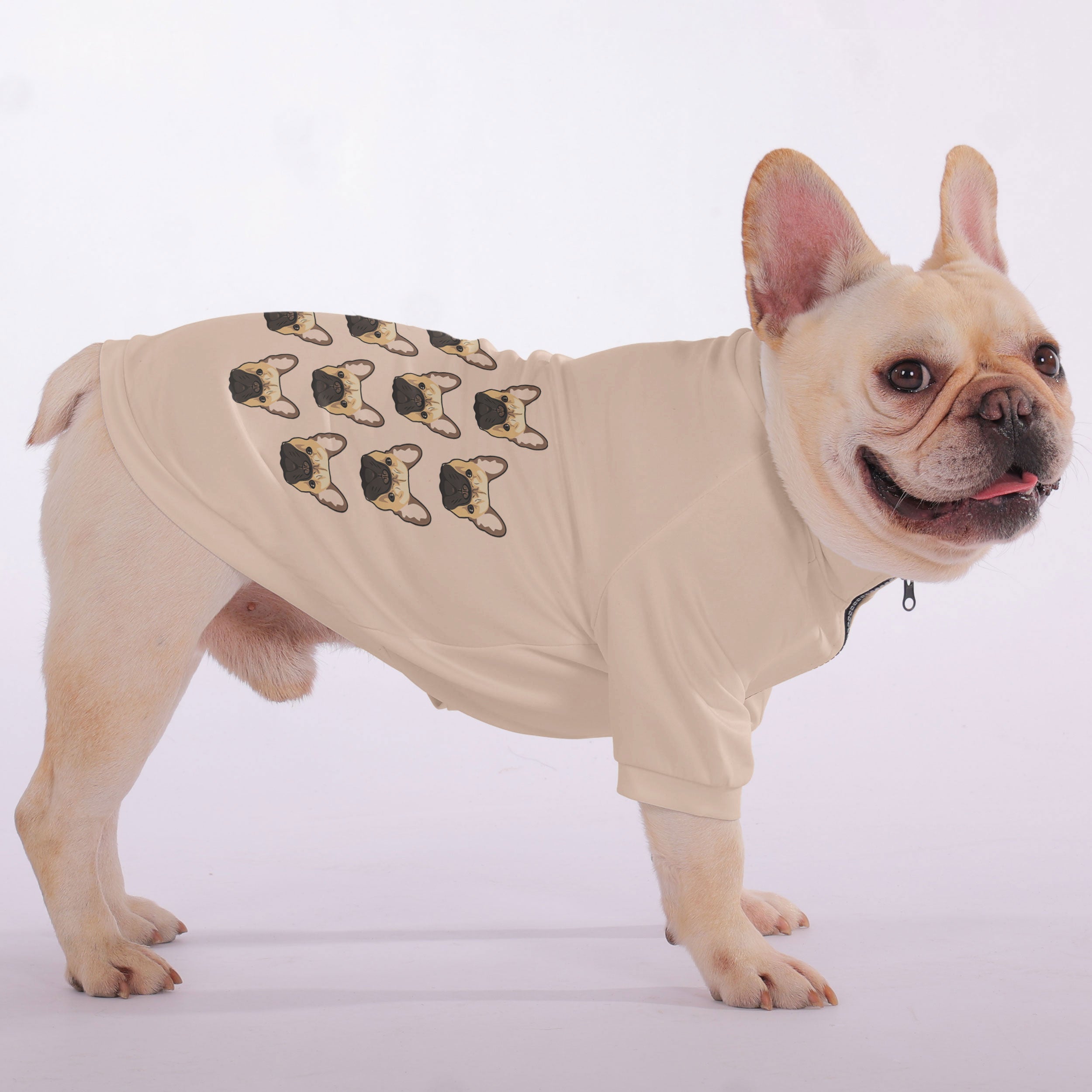 Zip-up Sweatshirt For French Bulldogs Pet Owner Apparel | Comfy Fit