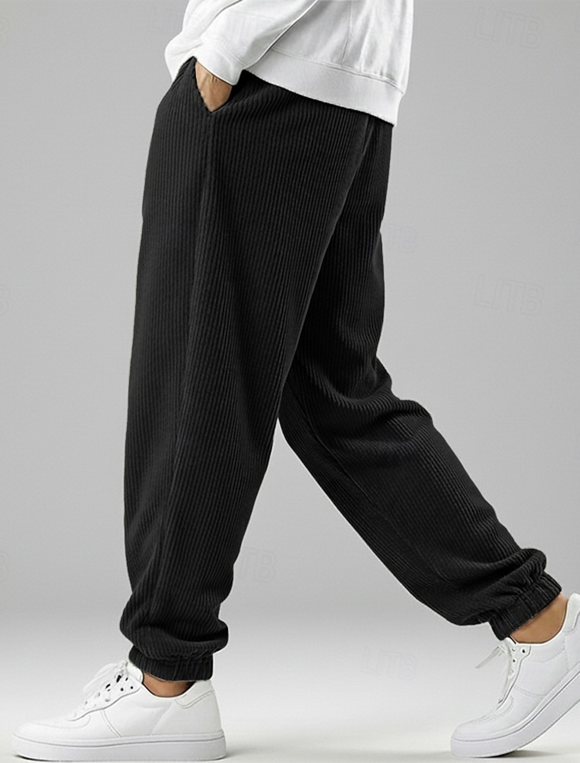 Men's Corduroy Shirt Textured Casual Vacation Quarter Zip Long Sleeve