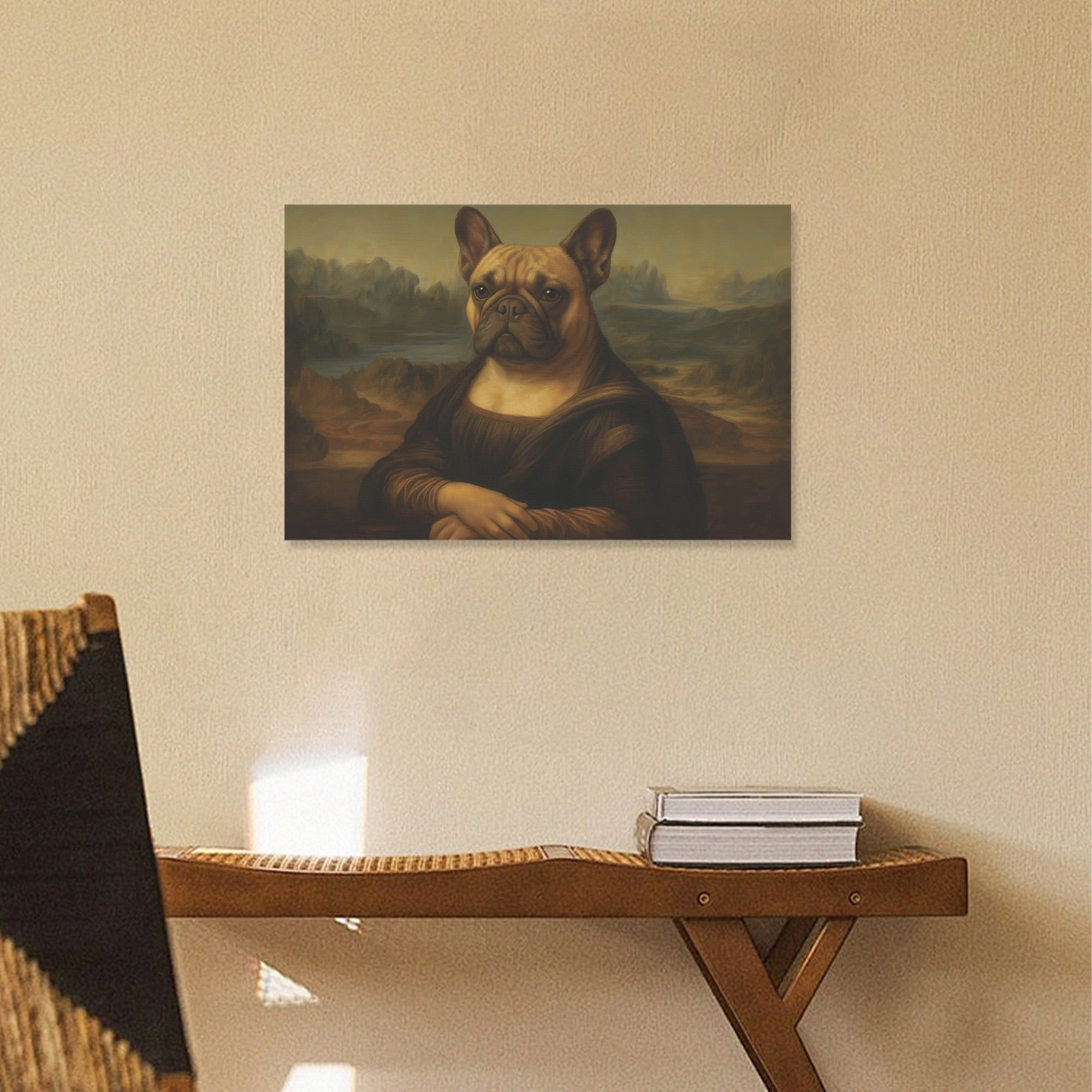 Culture-Inspired Poppy - Adorable Frenchie Canvas Wall Art for Daily