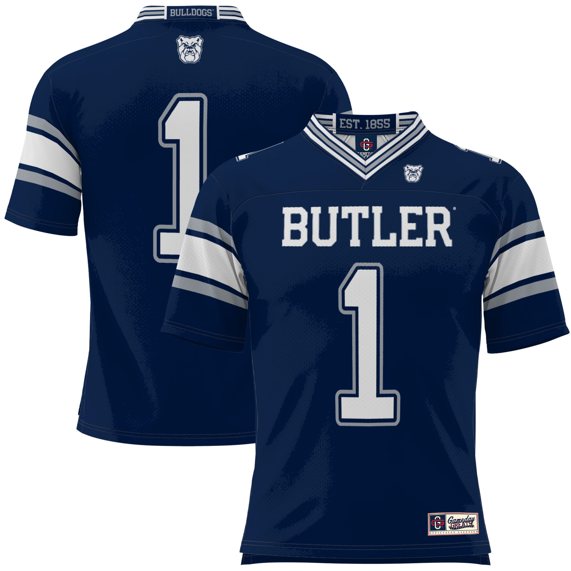 #1 Butler Bulldogs GameDay Greats Football Jersey - Navy
