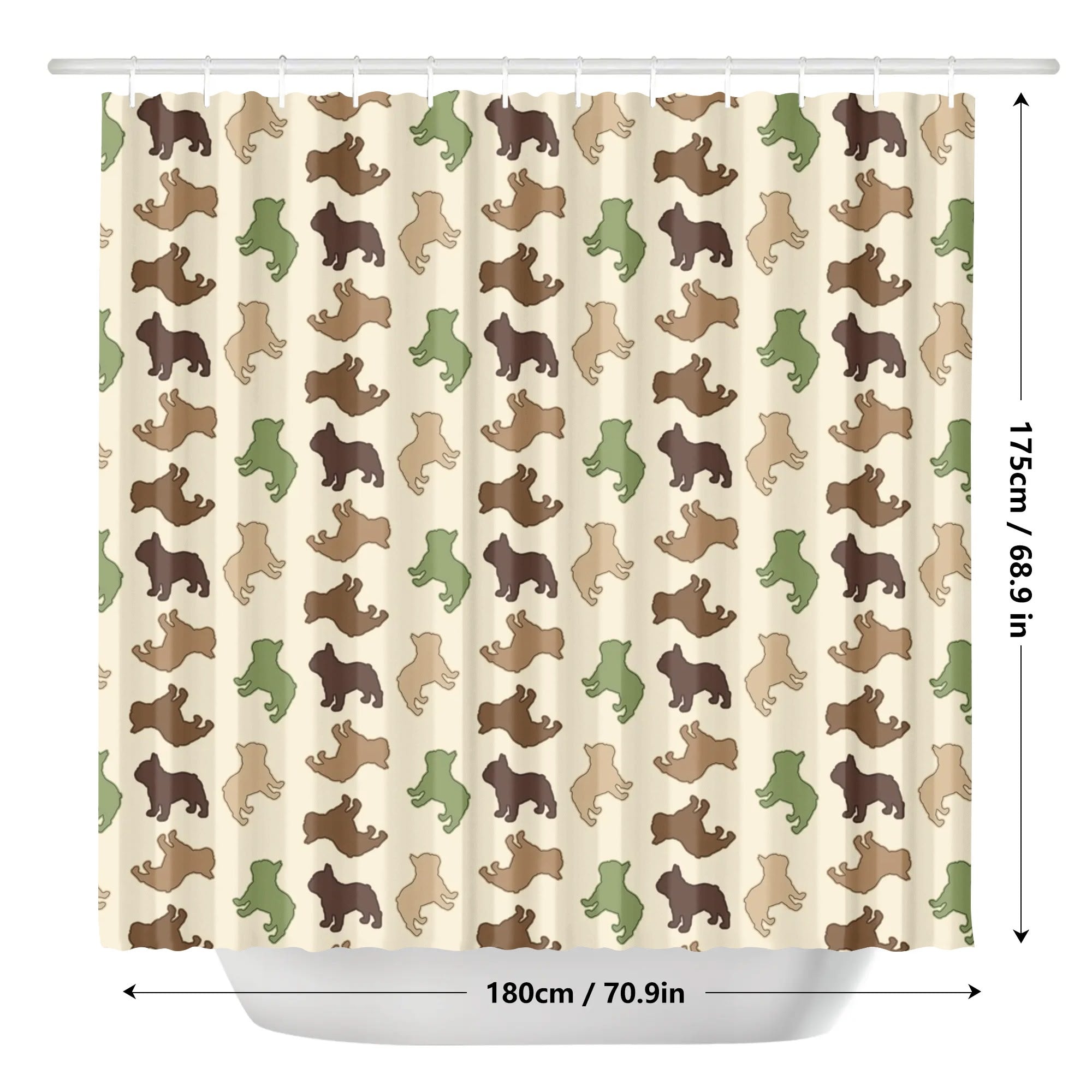 French Bulldog Jaq Shower Curtain For Frenchie Lovers Durable Dog Item