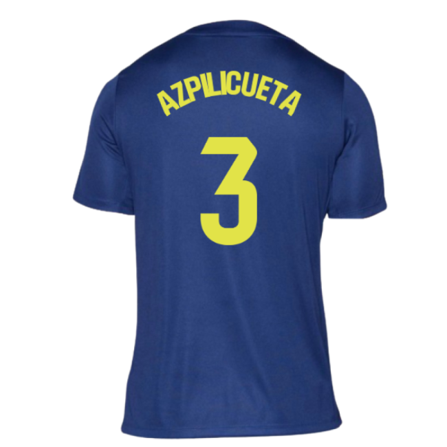 Best-Selling 2025-2026 Atletico Madrid Pre-Match Shirt (Blue-Yellow) (Azpilicueta