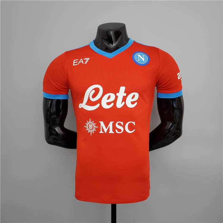 Elite Series Napoli 21-22 Away Red Soccer Jersey Football Shirt