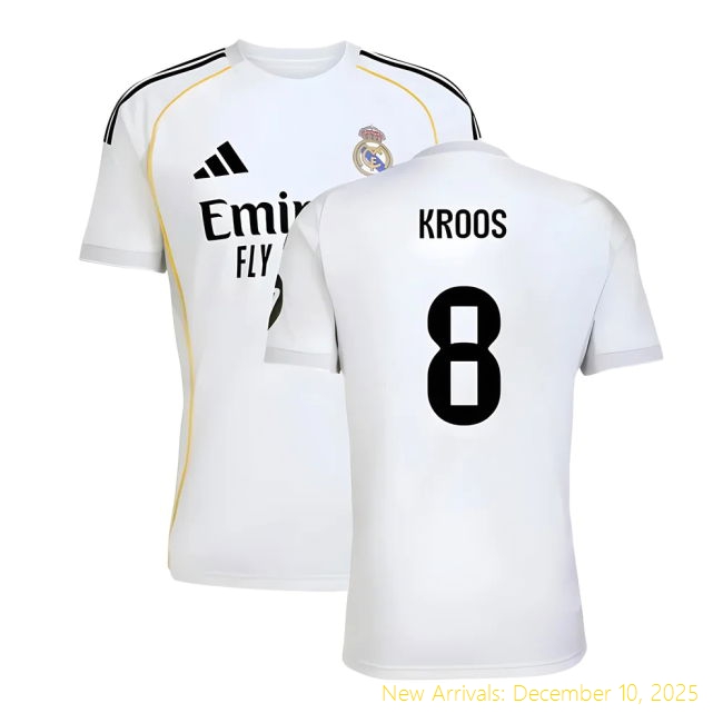 2025-2026 Real Madrid RM Durable Home Shirt (Kroos 8) - Affordable