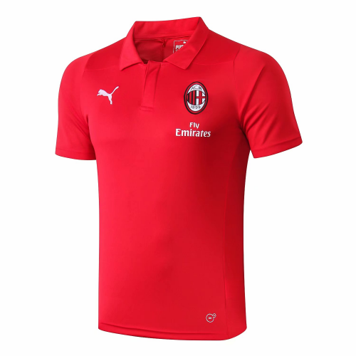 Official Premium Authentic 2019-20 AC Milan Red polo shirt