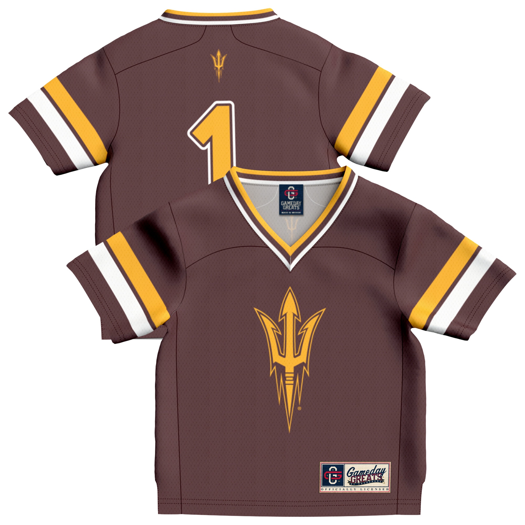 #1 Arizona State Sun Devils GameDay Greats Toddler Lightweight Collegiate Football Fashion 26/27 Football Jersey - Maroon