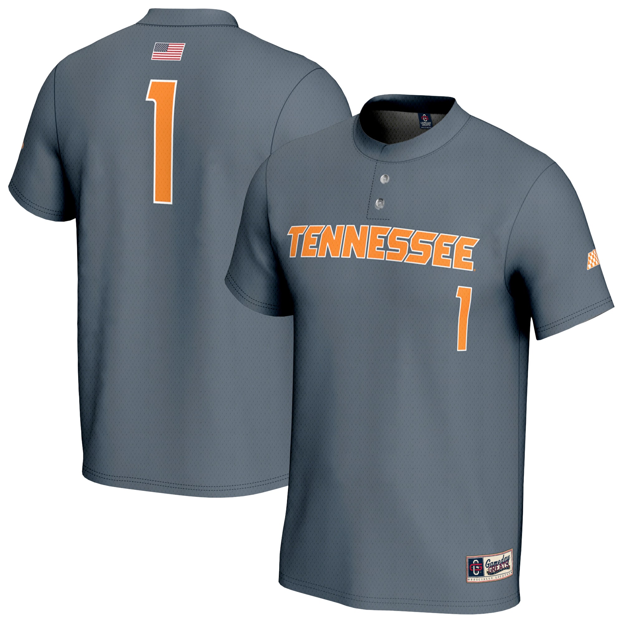 [NJP] Tennessee Volunteers GameDay Greats Youth Lightweight Baseball Fashion Jersey - Gray