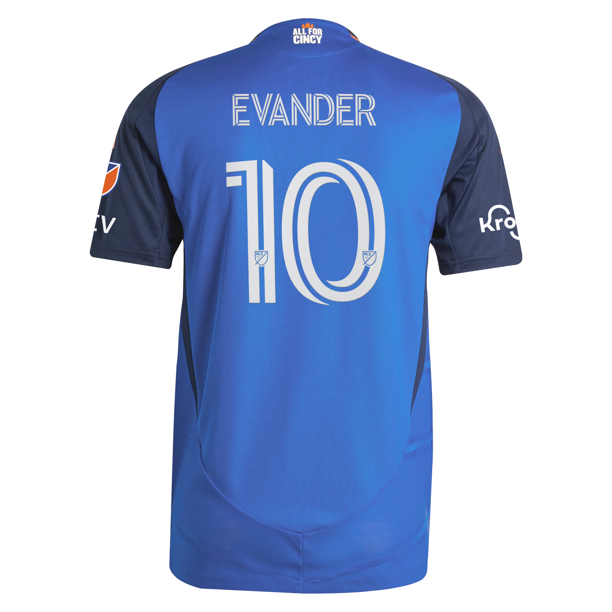 [SJH] Evander da Silva Ferreira FC Cincinnati 2025 Orange and Blue Legacy Kit On-Field Authentic Jersey - Blue