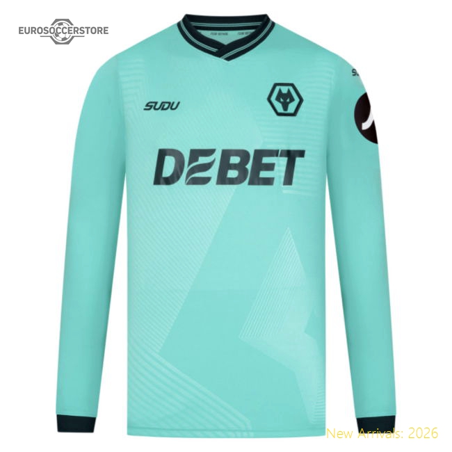Outstanding 2025-2026 Wolves Long Sleeve Away Shirt - Authentic Design