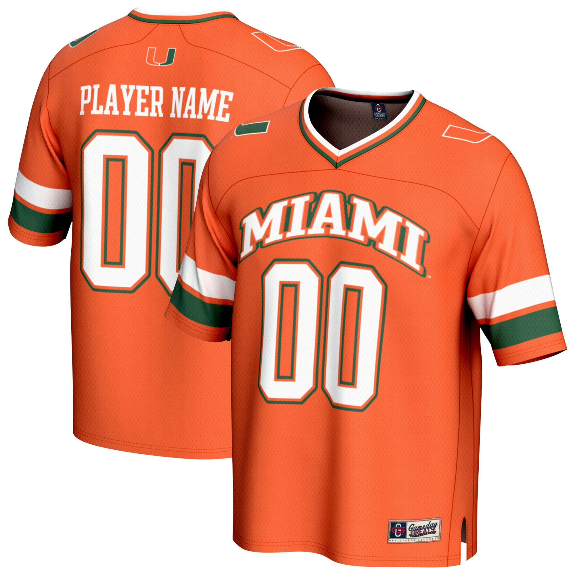 Miami Hurricanes GameDay Greats Unisex Adult Lightweight Collegiate Football NIL Pick-A-Player Fashion 2026/2027 Football Jersey - Orange