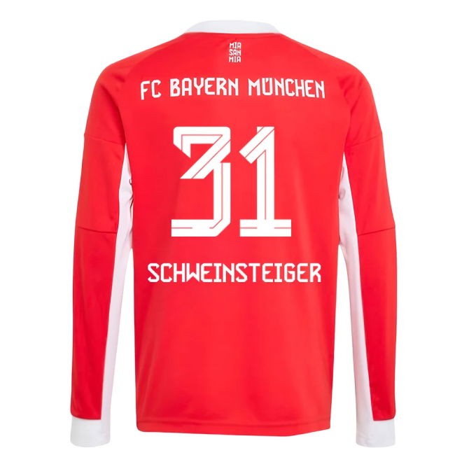 2025-2026 Bayern Home Shirt - Kids (Schweinsteiger 31) Lightweight