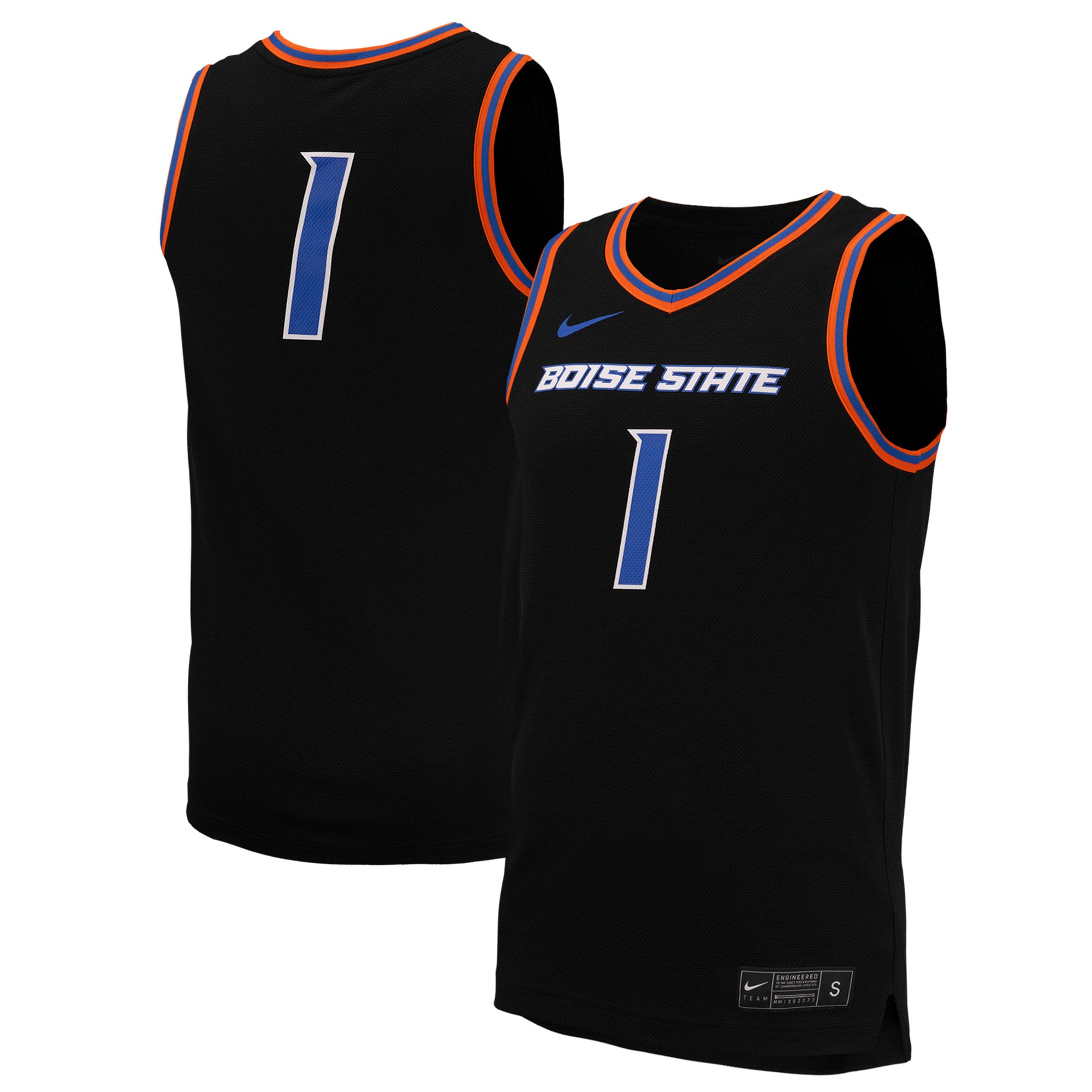 [NJP] Women's Boise State Broncos Replica Basketball Jersey - Black