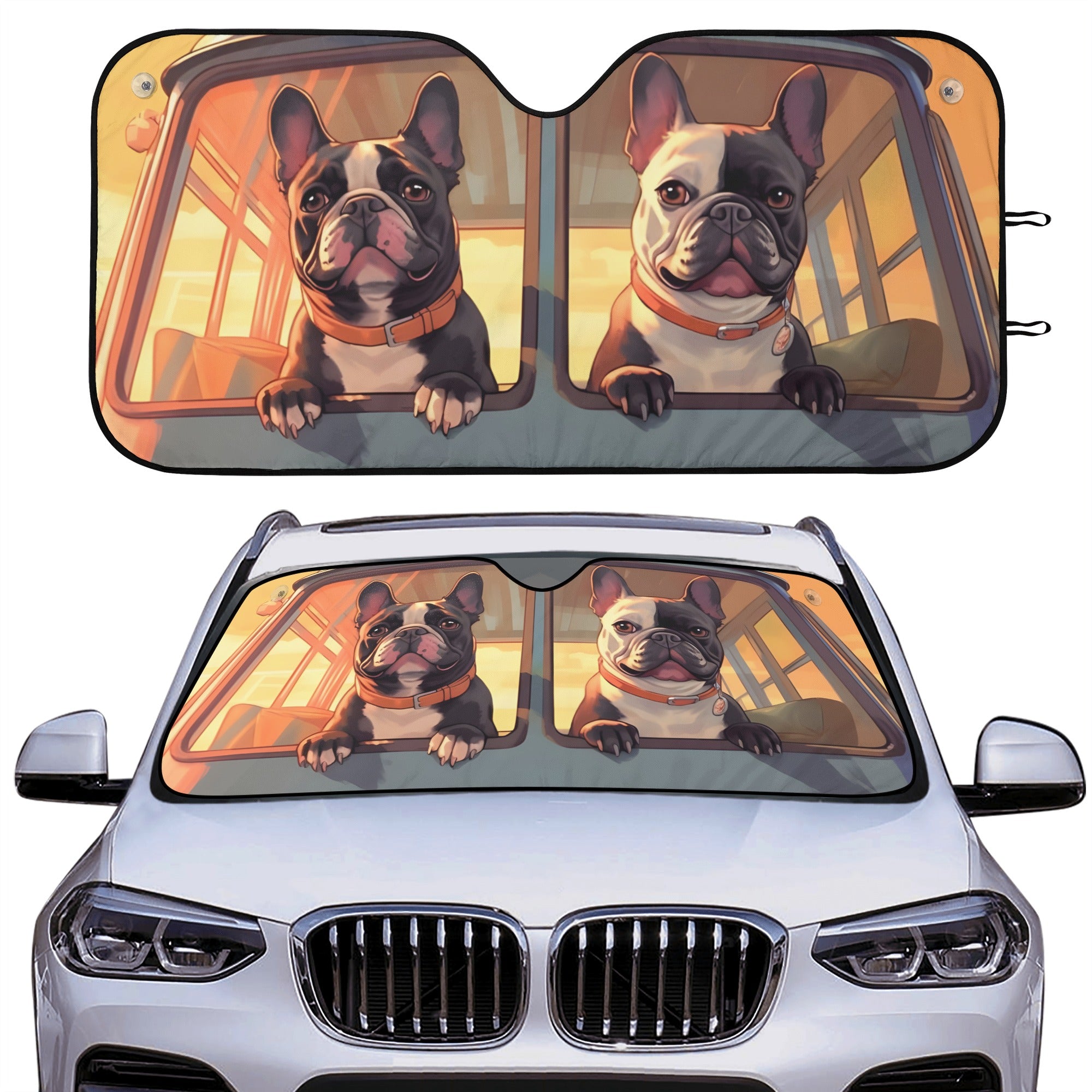 Henry - French Bulldog Car Auto Sun Shade Outdoor Use | Durable Build