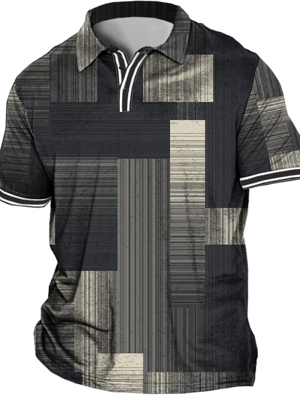 Men's Plus Size Polo Shirt Big and Tall Graphic Prints Turndown Print