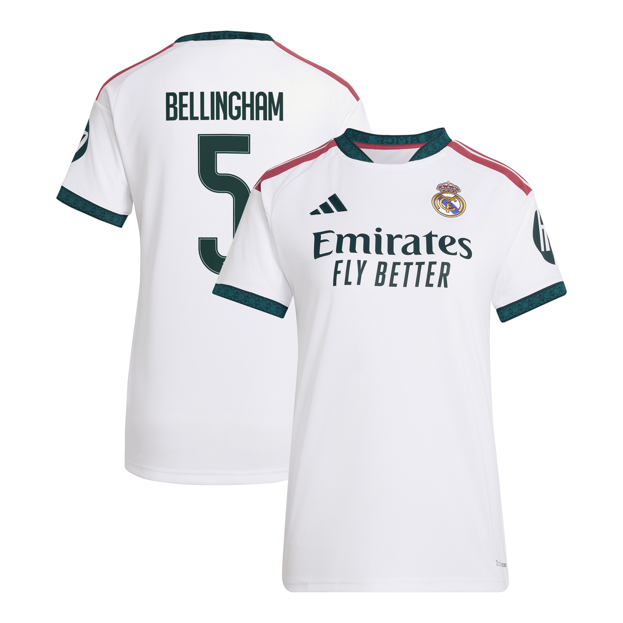 [SJH] Jude Bellingham #5 Real Madrid Women's 2026/27 Home Replica Jersey - White