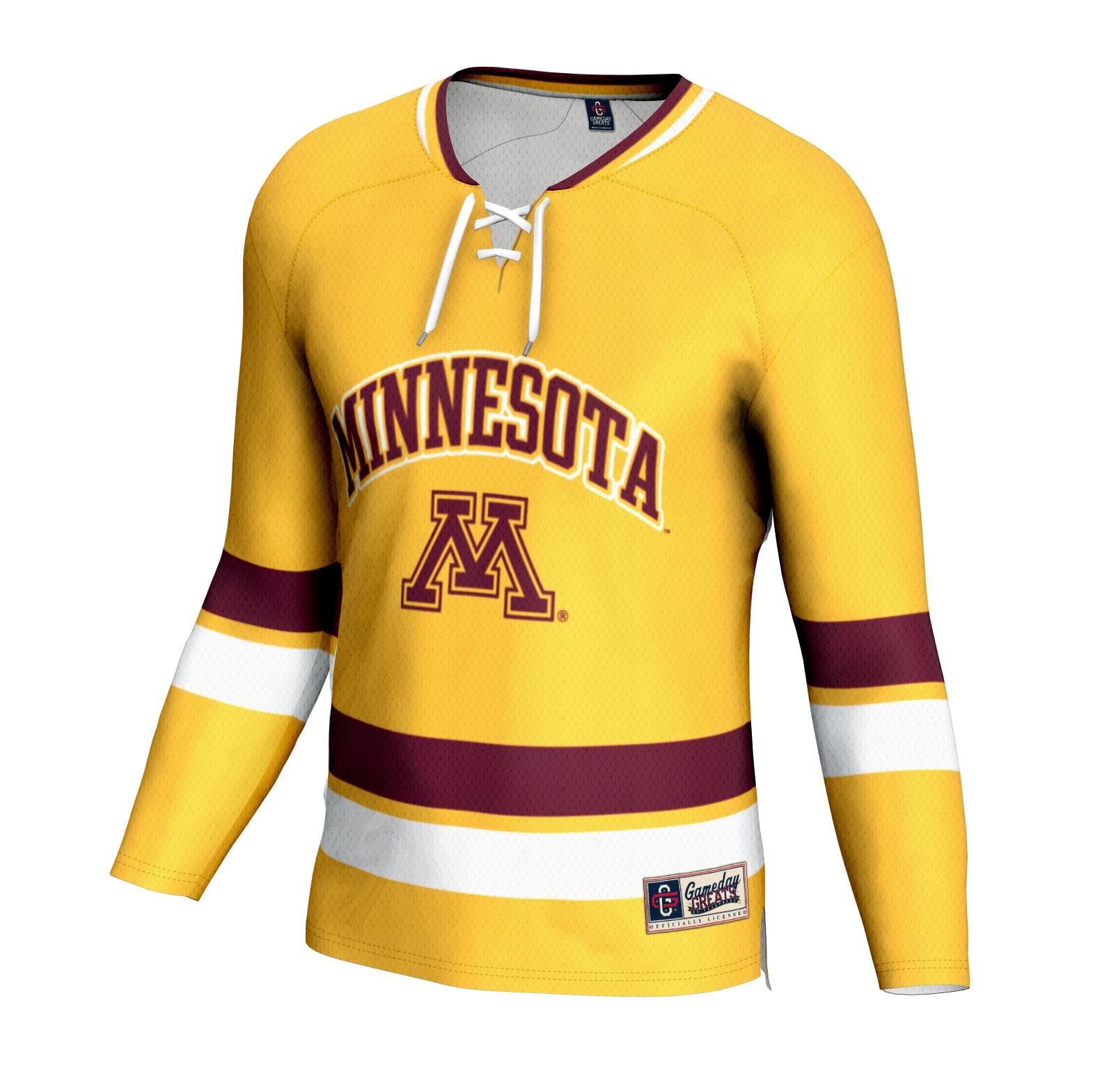 [NJP] Minnesota Golden Gophers GameDay Greats Youth NIL Pick-A-Player Men's Hockey Lightweight Jersey - Gold