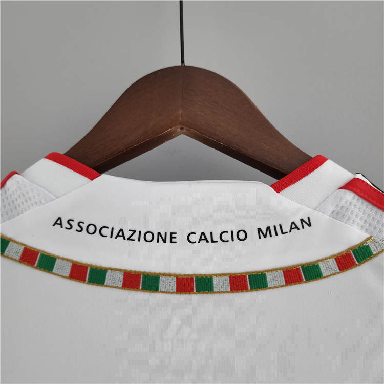 Moisture Wicking 11-12 AC Milan White Retro Football Shirt Soccer