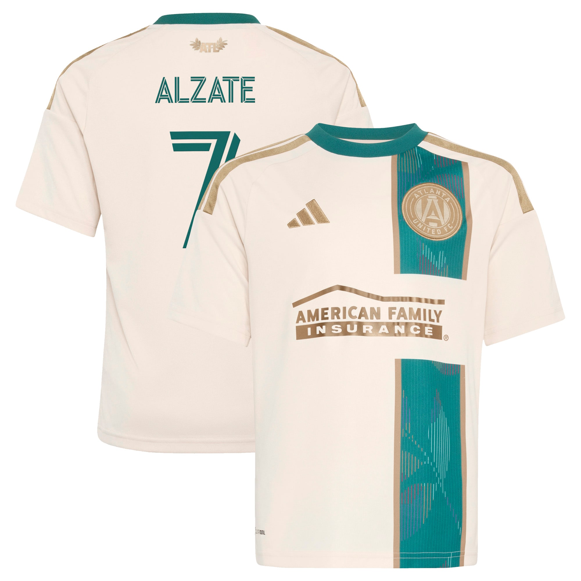 [JED] Steven Alzate Atlanta United FC Youth 2026 Spirit of '96 Replica Jersey - Tan