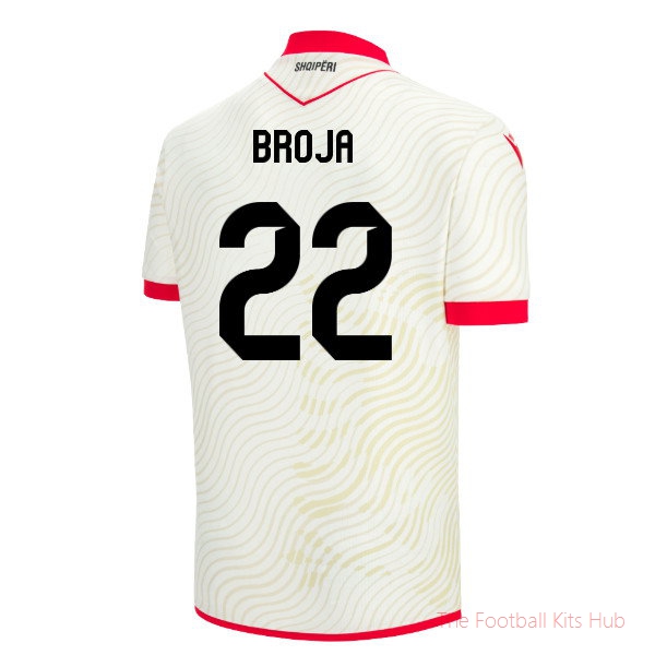 Albania Away Shirt 2026-2027 Broja #22 Football Kit Match Jersey