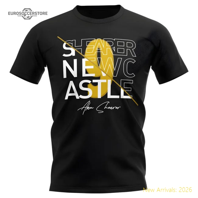 Alan Shearer Newcastle Graphic Signature T-Shirt (Black)