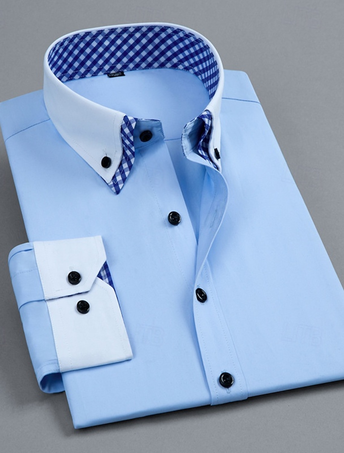 Men's Shirt Dress Shirt Button Up Shirt Plain Wedding Party White Pink Blue Light Purple Long Sleeve Lapel Spring Fall Clothing Apparel Pocket