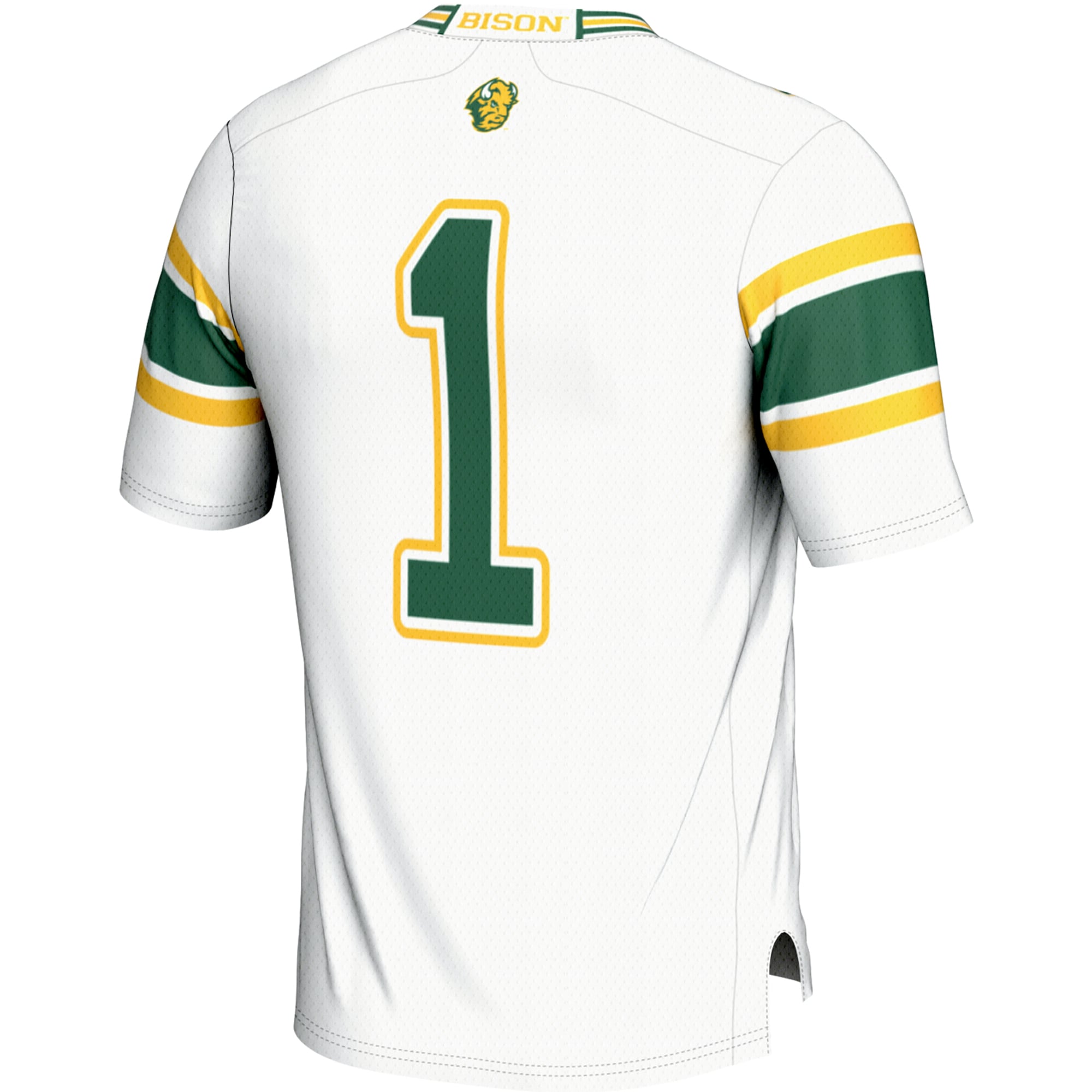 Men's #1 White NDSU Bison Endzone Football Jersey