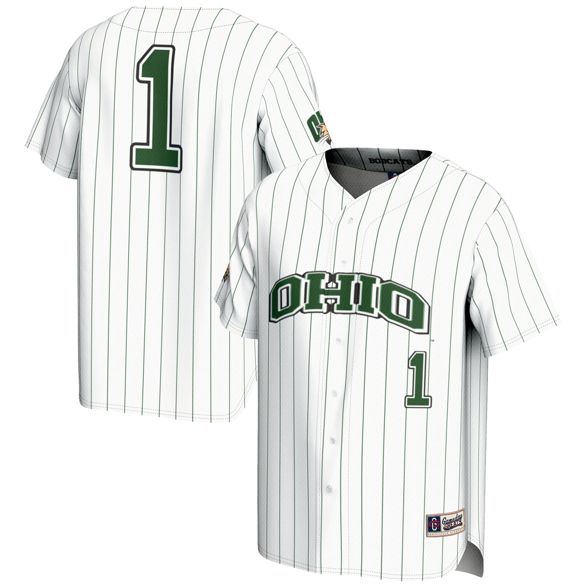 [NJP] Youth Ohio Bobcats GameDay Greats Lightweight Baseball Jersey - White