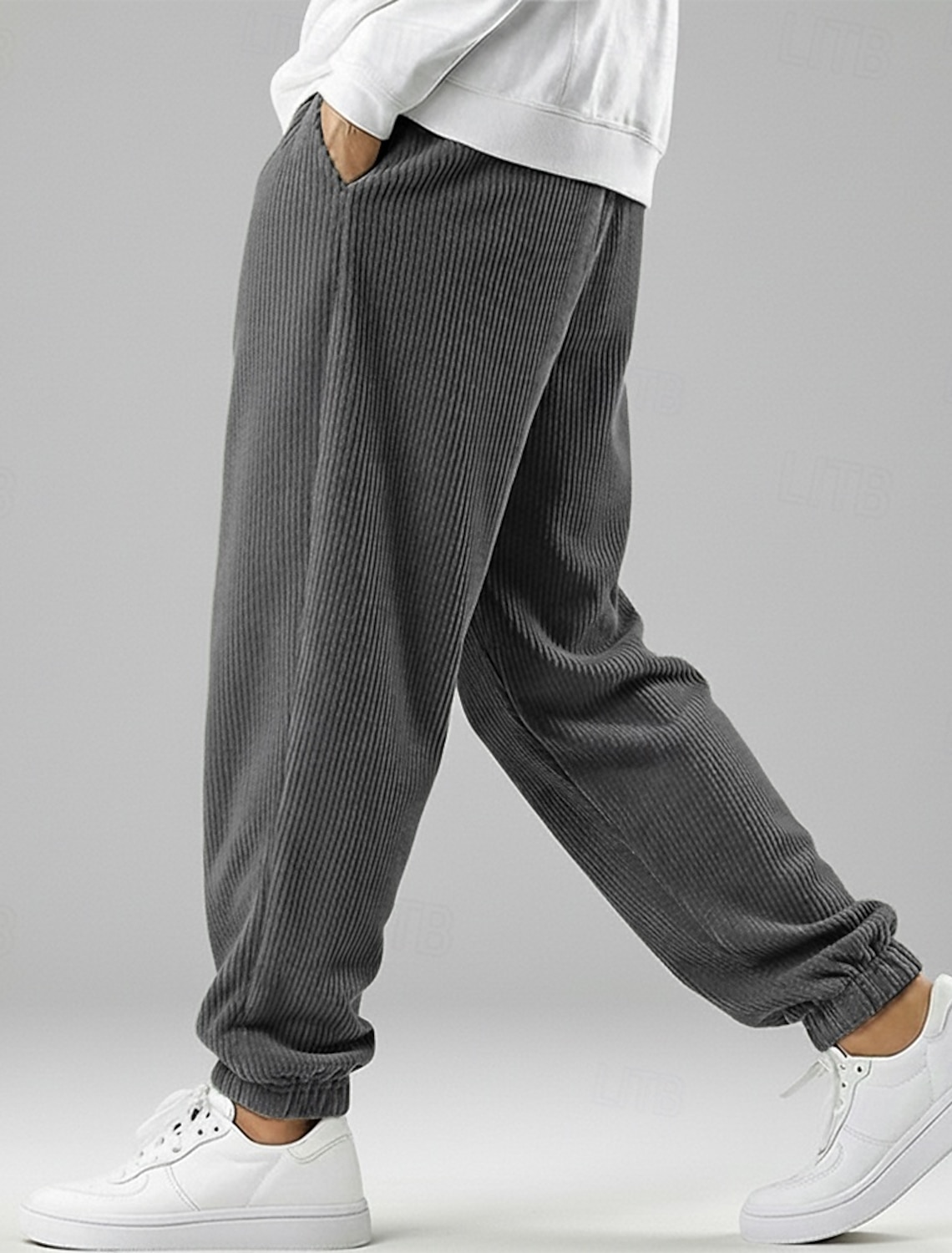 Men's Corduroy Shirt Textured Casual Vacation Quarter Zip Long Sleeve