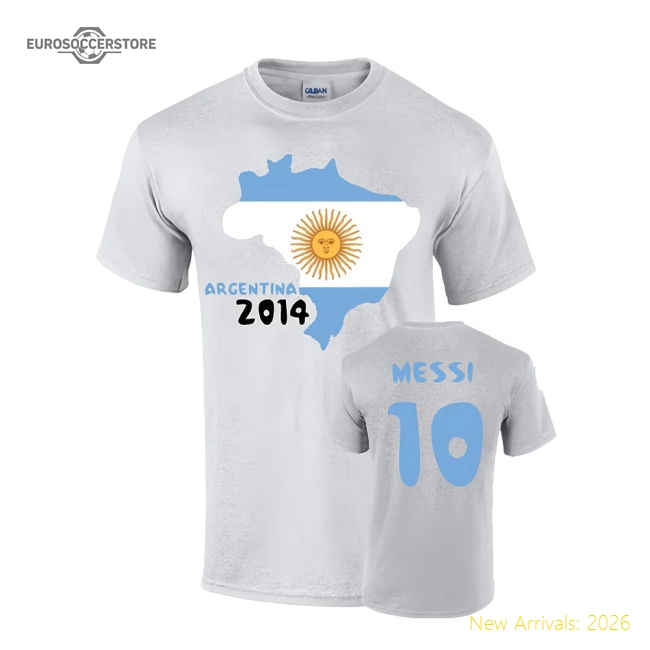 Luxury World Cup Champions 2022 2014 Country Flag T-shirt (messi 10)
