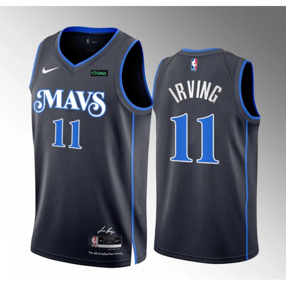 Authentic Dallas Mavericks 11 Black Jersey City Edition - Fan Favorite